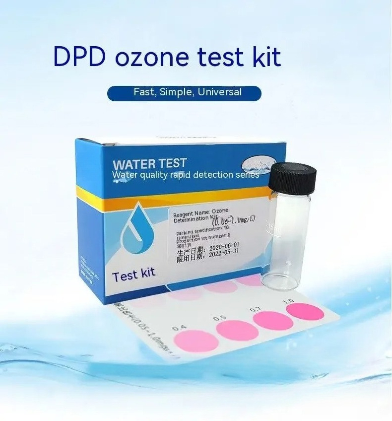 Water Testing Kit - ชุดทดสอบโอโซน DPD 50 ชิ้น ชุดทดสอบโอโซนในน้ำประปาบริสุทธิ์ กระดาษทดสอบแบบเร็ว