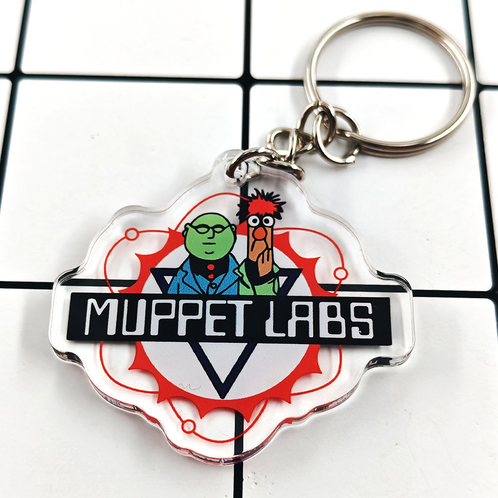 Science Bob - พวงกุญแจพลาสติกใส Muppet Labs ตัวการ์ตูนจี้ห้อยตกแต่ง ของตกแต่งกระเป๋า ของขวัญ
