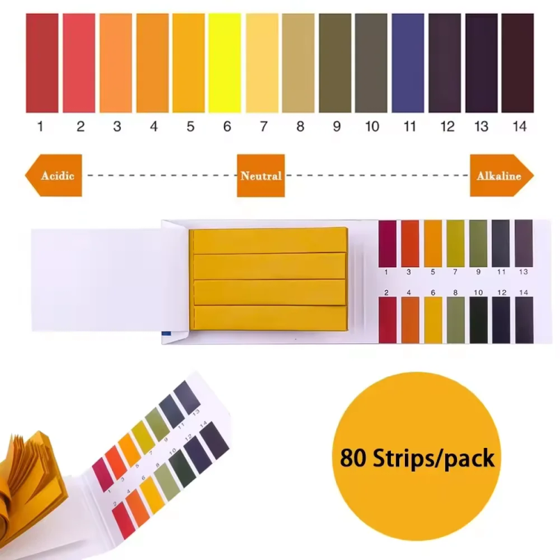 Water Testing Kit - แผ่นทดสอบค่า pH 80 แผ่น/แพ็ค เครื่องวัดค่า pH