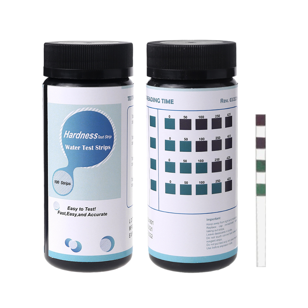 Water Testing Kit - แถบทดสอบความแข็งสมบูรณ์ของน้ำชุดทดสอบที่ดีเยี่ยมสำหรับความแข็งของน้ำยาปรับผ้านุ่มเครื่องล้างจานดีสปาและสระน้ำ