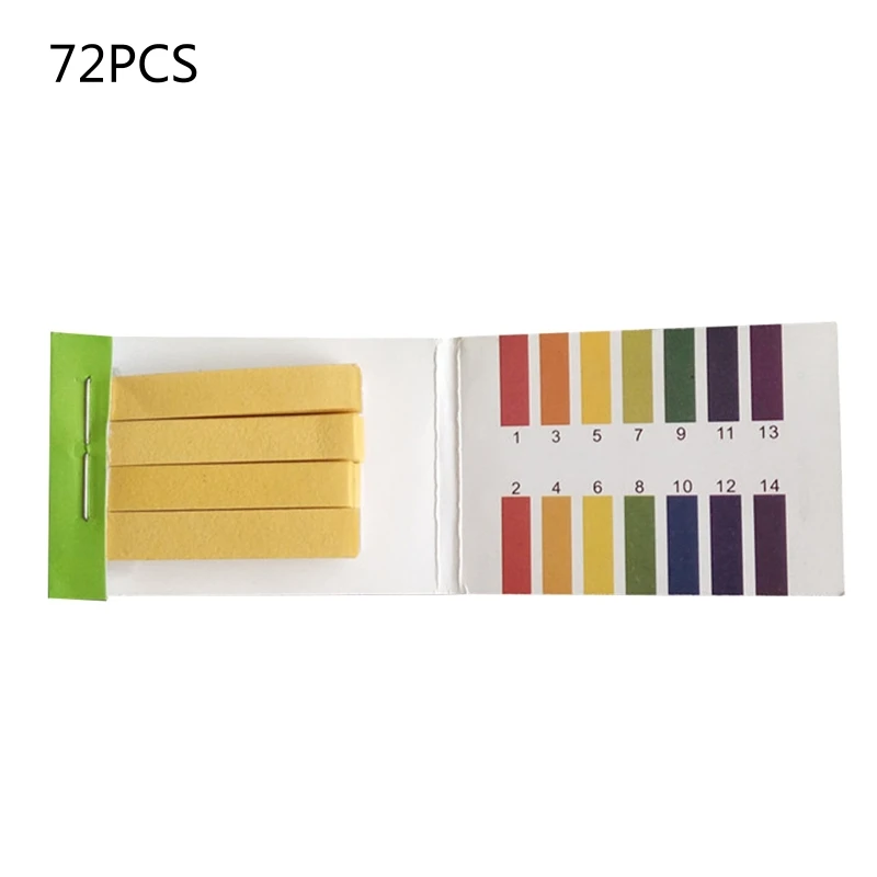 Water Testing Kit - แถบทดสอบค่า pH สำหรับตู้ปลาขนาด1-14 72ชิ้นสำหรับน้ำจืด