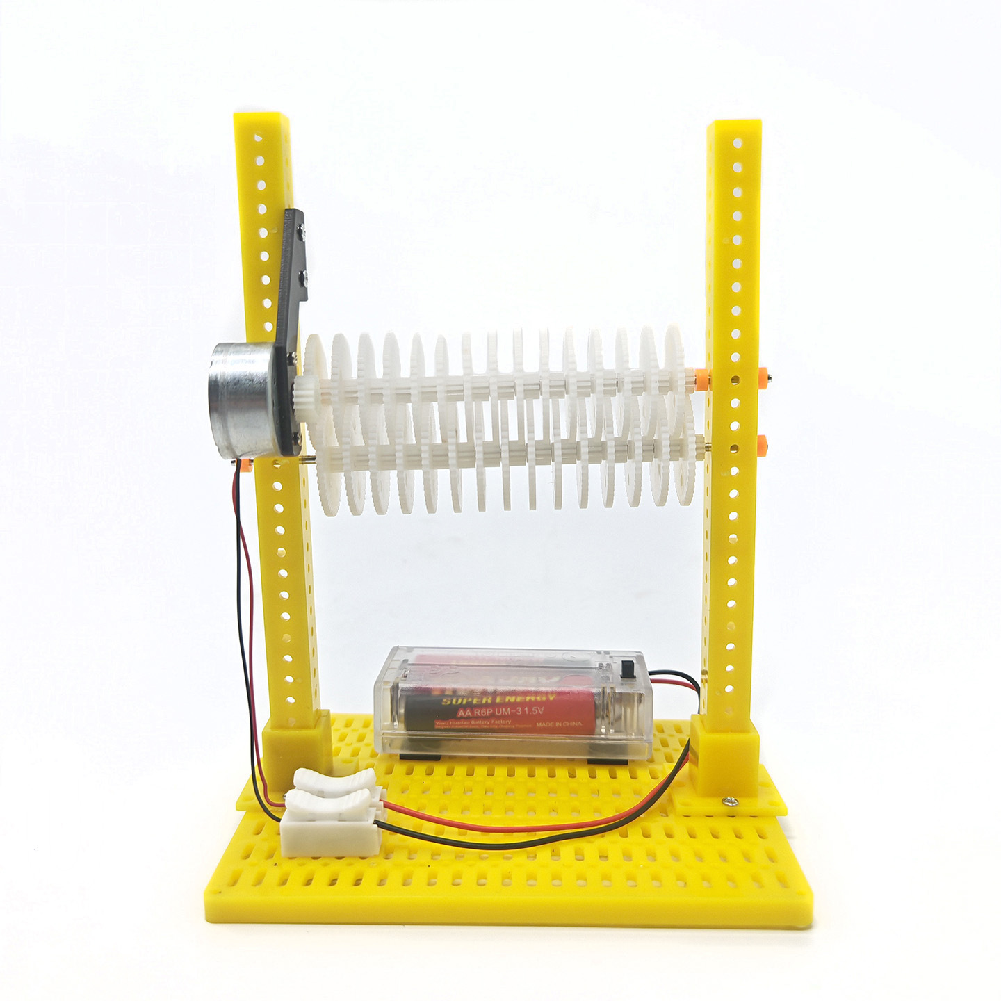 Science Project Diy - ตัวต่อเกียร์สำหรับเด็ก หมายเลข ชุดอุปกรณ์วิทยาศาสตร์และเทคโนโลยี DIY STEM สำหรับประกอบเอง