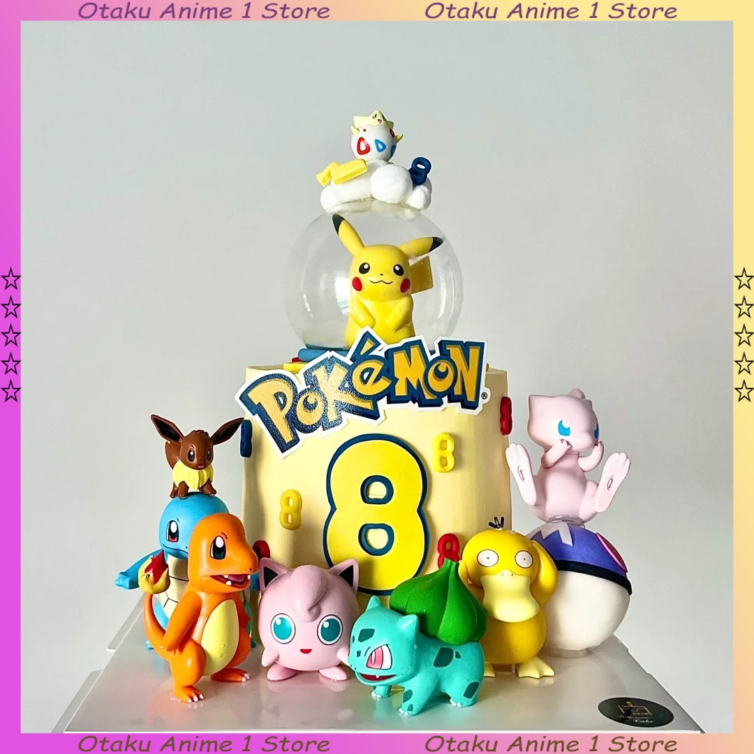 Science Of Happiness - 13 ชิ้น/เซ็ต Pikachu เค้ก Topper ตกแต่งเด็กผู้หญิง