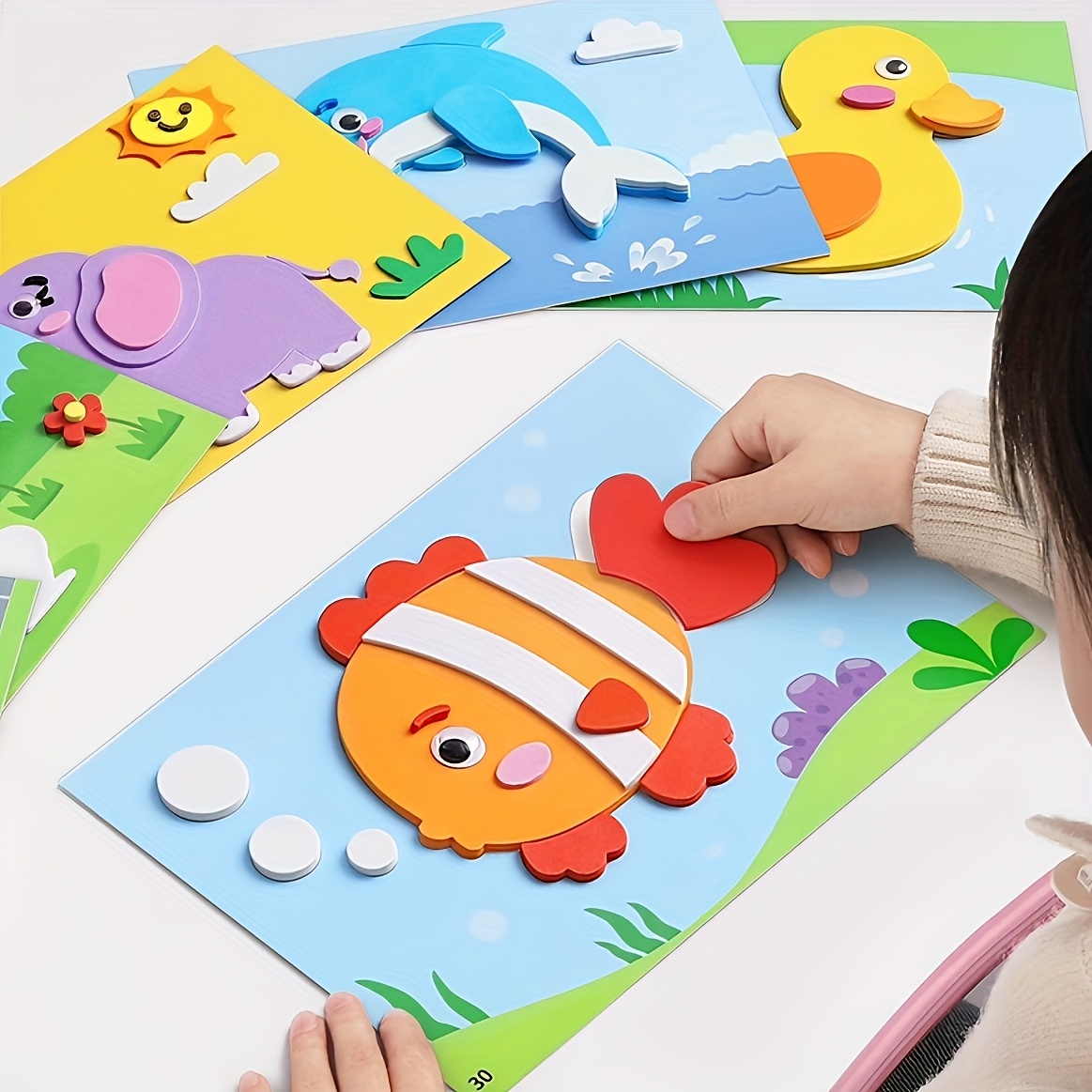 Science Project Diy - สติกเกอร์ 3 มิติสำหรับเด็ก, ใช้แล้วทิ้ง, สติกเกอร์งานฝีมือ Eva