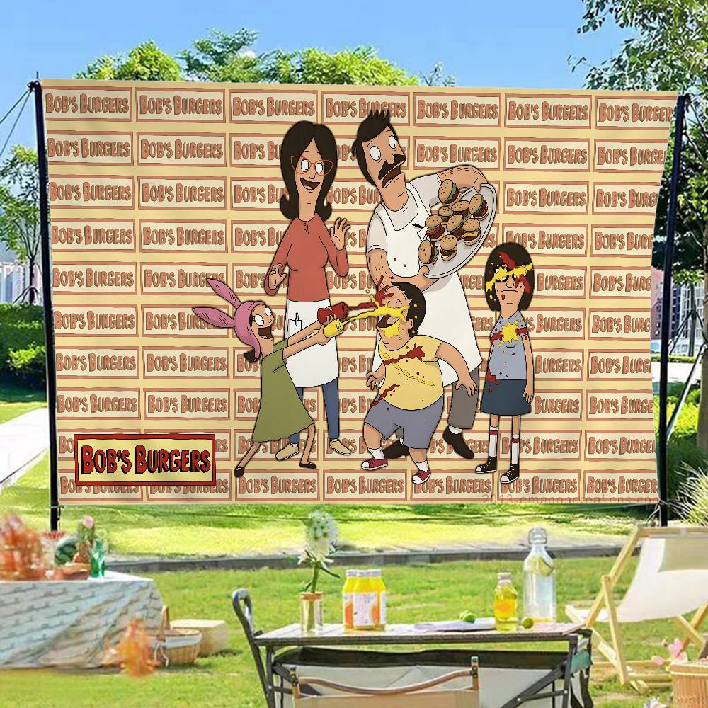 Science Bob - ธงขนาดใหญ่ลายการ์ตูน BobS-Burgers สำหรับตกแต่งห้องวิทยาศาสตร์และไซไฟ ตกแต่งบ้าน