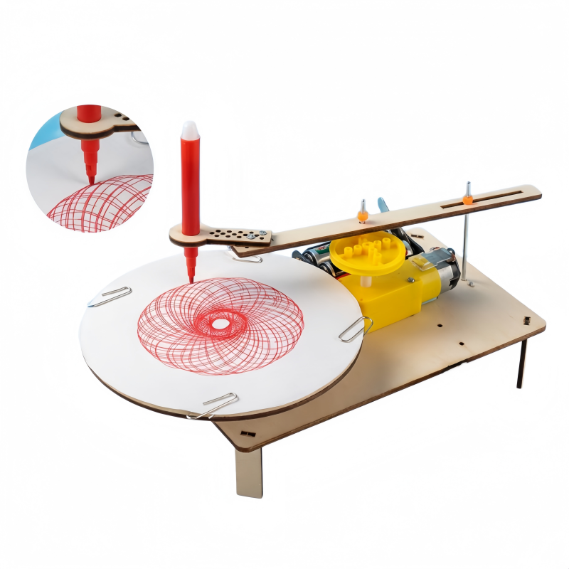 Science Project Diy - หุ่นยนต์วาดภาพอัตโนมัติ DIY ชุดอุปกรณ์วิทยาศาสตร์ STEM เครื่องพล็อตเตอร์ไฟฟ้า อุปกรณ์การเรียนการสอนเพื่อการฝึกอบรมและการทดลองในห้องเรียน