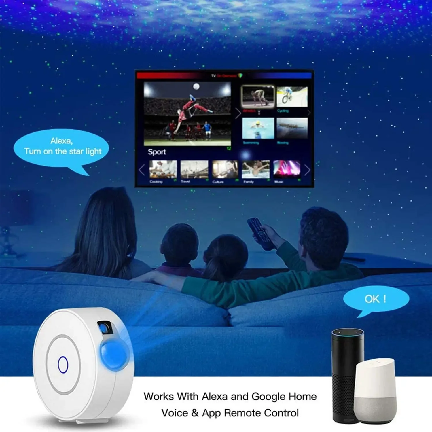 Tuya WiFi อัจฉริยะ Aurora Gala - Planetarium Projector Home บทวิจารณ์และราคา