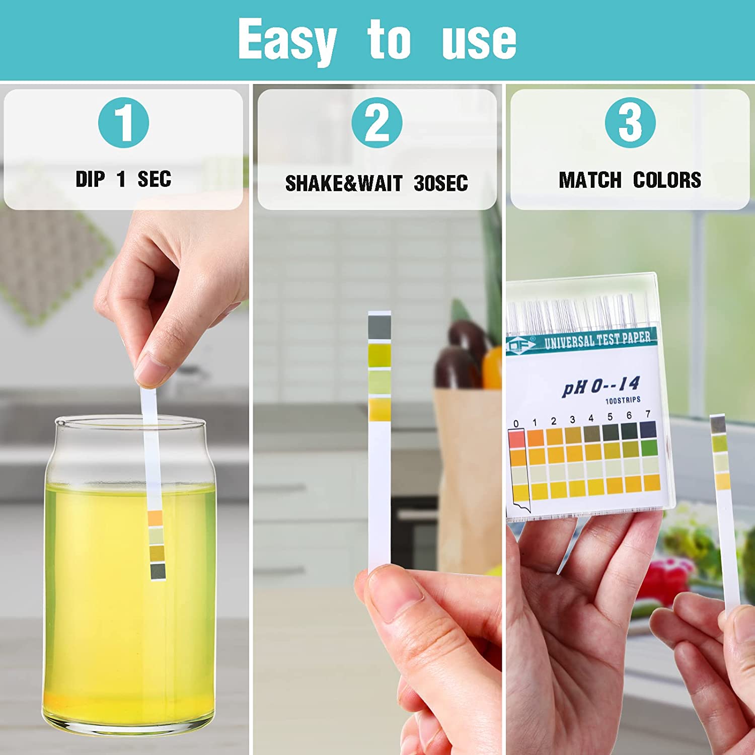 100 แถบ 0-14 PH อัลคาไลน์ตัวบ่ - Water Testing Kit บทวิจารณ์และราคา