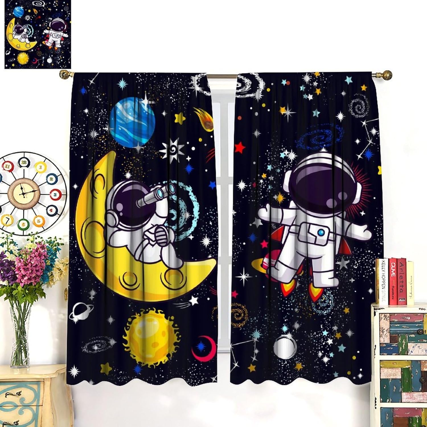 ม่านตกแต่งลายกาแล็กซี่ วิทยาศา - Science Nursery บทวิจารณ์และราคา