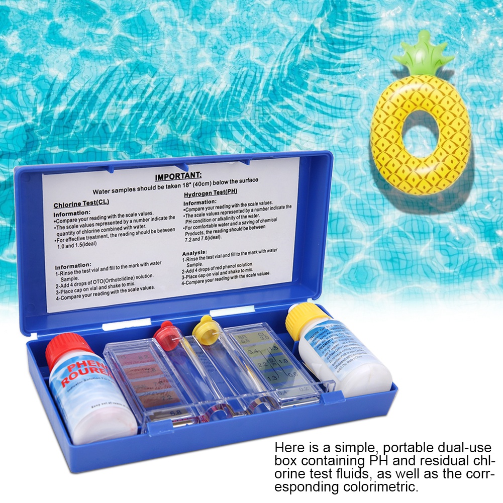 ชุดทดสอบคุณภาพน้ำคลอรีน PH สำห - Water Testing Kit บทวิจารณ์และราคา