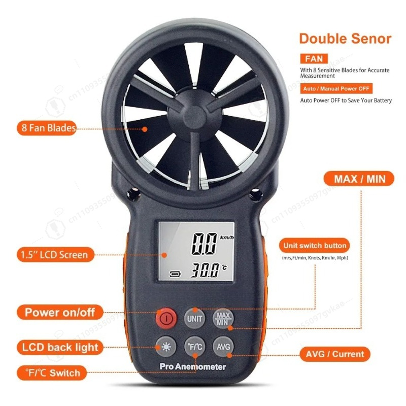 BT-100 เครื่องวัดความเร็วลมแบบ - Anemometer Wind Speed บทวิจารณ์และราคา