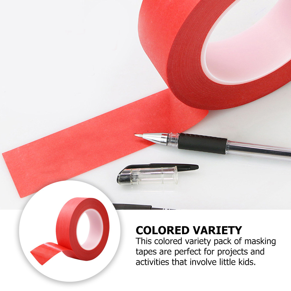 เทปกระดาษกาวสีแดง 3 ม้วน ทนควา - Science Project Diy บทวิจารณ์และราคา